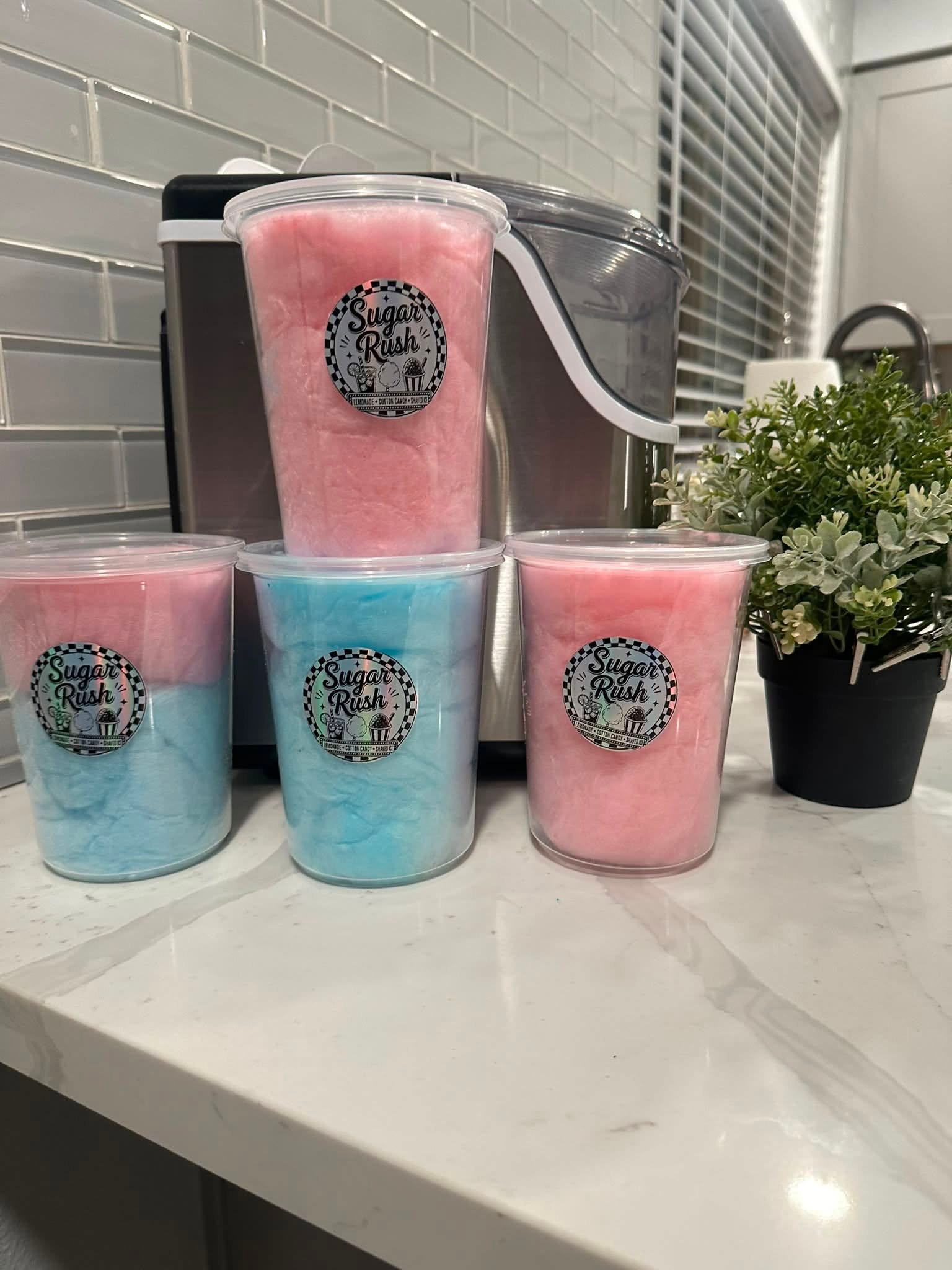 Sugar Rush branded signage and details
